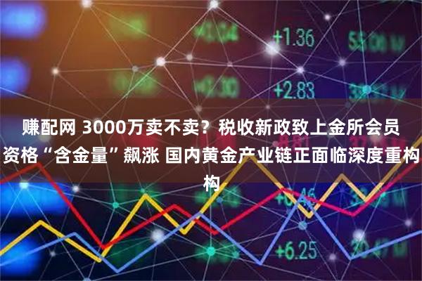赚配网 3000万卖不卖？税收新政致上金所会员资格“含金量”飙涨 国内黄金产业链正面临深度重构