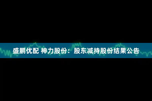 盛鹏优配 神力股份：股东减持股份结果公告